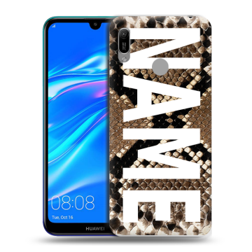Силиконовый противоударный чехол на Huawei Y6 (2019) с принтом NAME