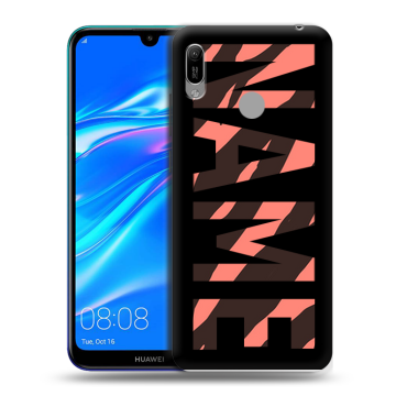 Силиконовый противоударный чехол на Huawei Y6 (2019) с принтом NAME