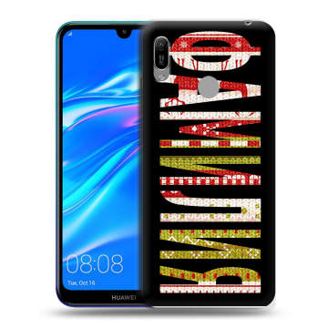 Силиконовый противоударный чехол на Huawei Y6 (2019) с принтом ФАМИЛИЯ