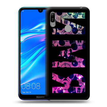 Силиконовый противоударный чехол на Huawei Y6 (2019) с принтом ИМЯ