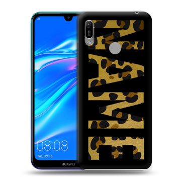 Силиконовый противоударный чехол на Huawei Y6 (2019) с принтом NAME