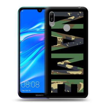 Силиконовый противоударный чехол на Huawei Y6 (2019) с принтом NAME