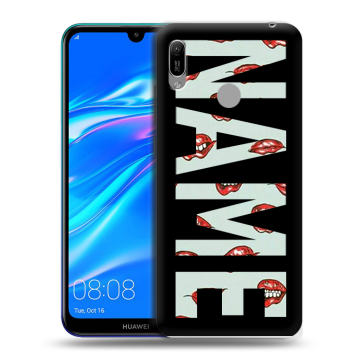 Силиконовый противоударный чехол на Huawei Y6 (2019) с принтом NAME