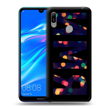 Силиконовый противоударный чехол на Huawei Y6 (2019) с принтом ИМЯ