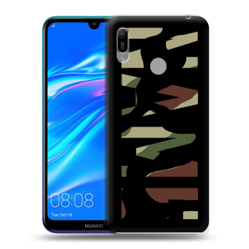 Силиконовый противоударный чехол на Huawei Y6 (2019) с принтом NAME