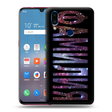 Пластиковый чехол на Meizu Note 9 с принтом ФАМИЛИЯ
