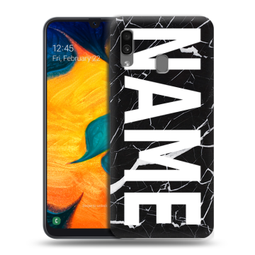 Силиконовый чехол на Samsung Galaxy A30 с принтом NAME