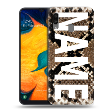 Силиконовый чехол на Samsung Galaxy A30 с принтом NAME