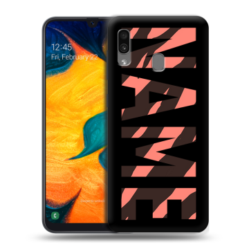 Силиконовый чехол на Samsung Galaxy A30 с принтом NAME