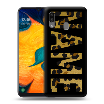Силиконовый чехол на Samsung Galaxy A30 с принтом NAME
