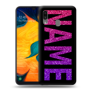 Силиконовый чехол на Samsung Galaxy A30 с принтом NAME