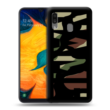 Силиконовый чехол на Samsung Galaxy A30 с принтом NAME