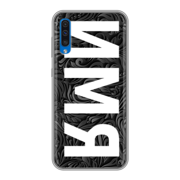Силиконовый чехол на Samsung Galaxy A50 с принтом ИМЯ