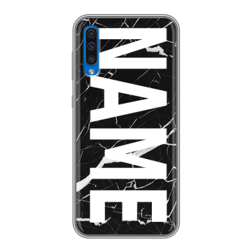 Силиконовый чехол на Samsung Galaxy A50 с принтом NAME