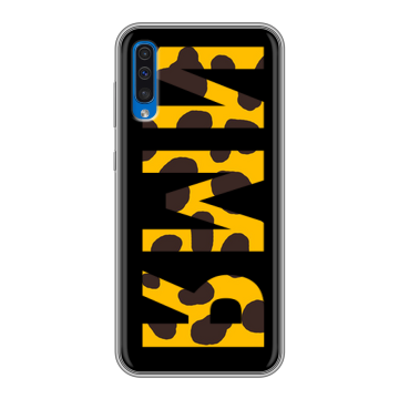 Силиконовый чехол на Samsung Galaxy A50 с принтом ИМЯ