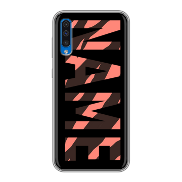 Силиконовый чехол на Samsung Galaxy A50 с принтом NAME
