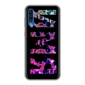 Силиконовый чехол на Samsung Galaxy A50 с принтом ИМЯ