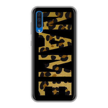 Силиконовый чехол на Samsung Galaxy A50 с принтом NAME