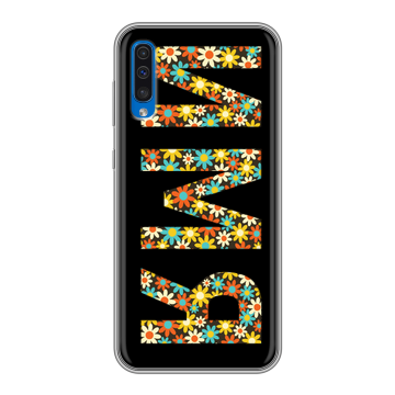 Силиконовый чехол на Samsung Galaxy A50 с принтом ИМЯ
