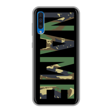 Силиконовый чехол на Samsung Galaxy A50 с принтом NAME