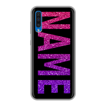 Силиконовый чехол на Samsung Galaxy A50 с принтом NAME