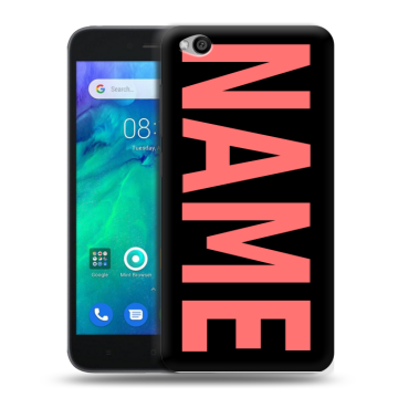 Силиконовый чехол на Xiaomi RedMi Go с принтом NAME