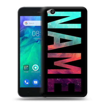 Силиконовый чехол на Xiaomi RedMi Go с принтом NAME