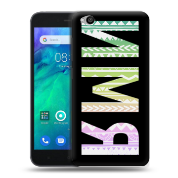 Силиконовый чехол на Xiaomi RedMi Go с принтом ИМЯ