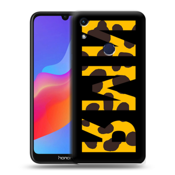 Силиконовый противоударный чехол на Huawei Honor 8A с принтом ИМЯ