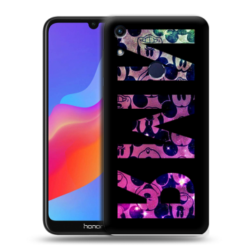 Силиконовый противоударный чехол на Huawei Honor 8A с принтом ИМЯ