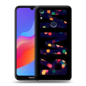 Силиконовый противоударный чехол на Huawei Honor 8A с принтом ИМЯ