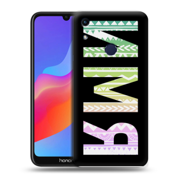 Силиконовый противоударный чехол на Huawei Honor 8A с принтом ИМЯ