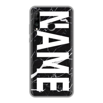 Силиконовый чехол на Huawei P30 Lite с принтом NAME