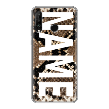 Силиконовый чехол на Huawei P30 Lite с принтом NAME