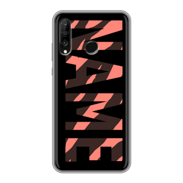 Силиконовый чехол на Huawei P30 Lite с принтом NAME