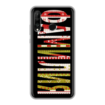 Силиконовый чехол на Huawei P30 Lite с принтом ФАМИЛИЯ