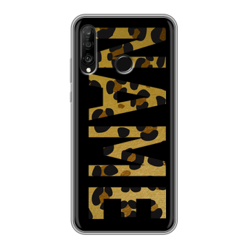 Силиконовый чехол на Huawei P30 Lite с принтом NAME