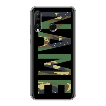 Силиконовый чехол на Huawei P30 Lite с принтом NAME