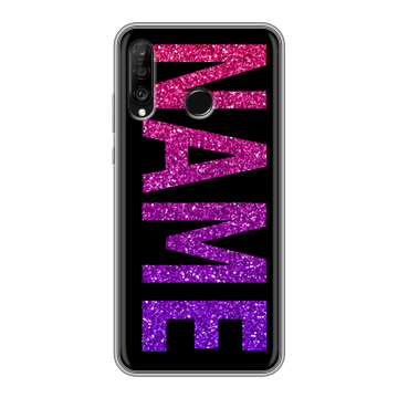Силиконовый чехол на Huawei P30 Lite с принтом NAME