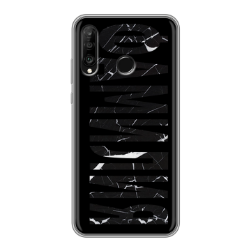 Силиконовый чехол на Huawei P30 Lite с принтом ФАМИЛИЯ