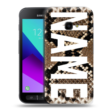 Пластиковый чехол на Samsung Galaxy Xcover 4 с принтом NAME
