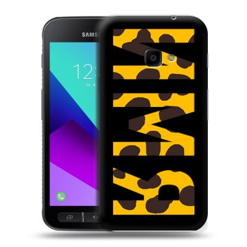 Пластиковый чехол на Samsung Galaxy Xcover 4 с принтом ИМЯ