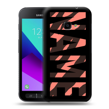 Пластиковый чехол на Samsung Galaxy Xcover 4 с принтом NAME