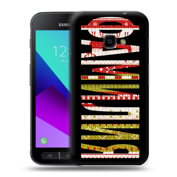 Пластиковый чехол на Samsung Galaxy Xcover 4 с принтом ФАМИЛИЯ