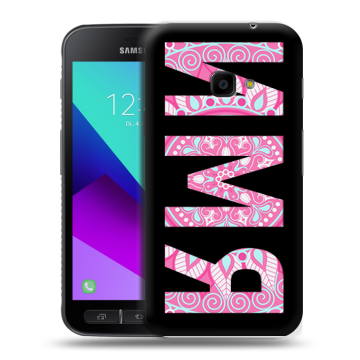 Пластиковый чехол на Samsung Galaxy Xcover 4 с принтом ИМЯ