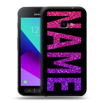 Пластиковый чехол на Samsung Galaxy Xcover 4 с принтом NAME