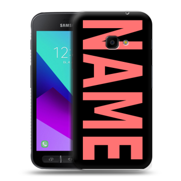 Пластиковый чехол на Samsung Galaxy Xcover 4 с принтом NAME