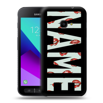 Пластиковый чехол на Samsung Galaxy Xcover 4 с принтом NAME