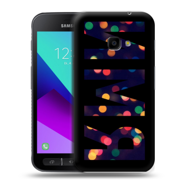 Пластиковый чехол на Samsung Galaxy Xcover 4 с принтом ИМЯ