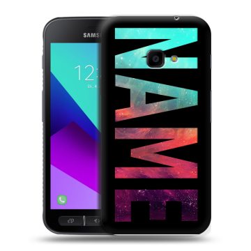 Пластиковый чехол на Samsung Galaxy Xcover 4 с принтом NAME